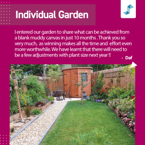 Stonewater Gardening competition 2025 - Individual Garden Winner