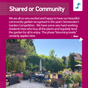 Stonewater Gardening competition 2025 - Shared or Community Garden winner