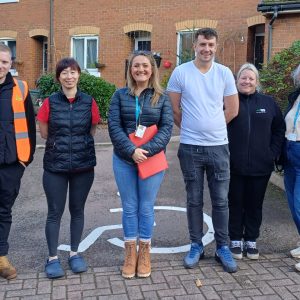 Stonewater colleagues contractors and customers at Waterside Court, Leamington Spa